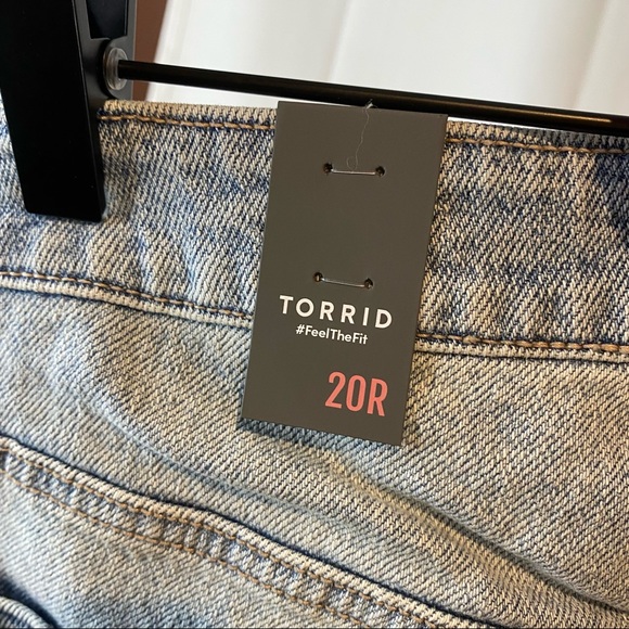 TORRID Women’s Size 20 Denim Jeans High Rise Button Fly Destructed Stretch NEW - Picture 13 of 15